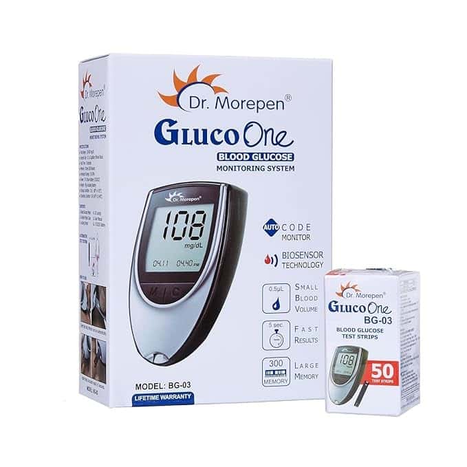 Dr.Morepen GlucoOne Blood Glucose Monitor Model BG 03 with 25 Strips